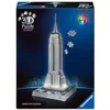Image de Ravensburger - Puzzle 3D Empire State Building Lumineux - Monument à Construire sans Colle - 216 Pièces - Socle LED Multicolore - Dès 10 Ans - Lampe Déco - 12008026