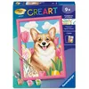 Image de Ravensburger   CreArt Kids 18x24cm   Numéro dArt   Corgi   Kit de peinture par numéros   Dès 9 ans   12023222