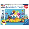Image de Ravensburger - Puzzle Enfant - Puzzles 2x24 p - Baby Shark et sa Famille - Dès 4 Ans - 05124