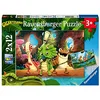 Image de Ravensburger - Puzzle Enfant - Puzzles 2x12 p - La Petite Bande de Dinosaures - Gigantosaurus - Dès 3 Ans - 05125