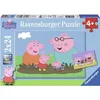 Image de Puzzles Peppa Pig La vie de famille Ravensburger 2x24 pièces pour enfant dès 4 ans