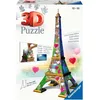 Image de Ravensburger - Puzzle 3D Building - Tour Eiffel Love Edition - A partir de 10 Ans - 216 pièces numérotées à Assembler sans Colle - Accessoires de Finition Inclus - 11183