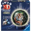 Image de Ravensburger - Puzzle 3D Ball illuminé - Les Grands félins - A partir de 6 Ans - 72 pièces numérotées à Assembler sans Colle - Socle Lumineux Inclus - 11248