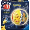 Image de Ravensburger - Puzzle 3D Ball illuminé - Pokémon - A partir de 6 Ans - 72 pièces numérotées à Assembler sans Colle - Socle Lumineux Inclus - 11547