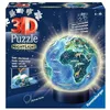 Image de Ravensburger Puzzle 3D Terre au Design de Nuit Veilleuse, 11844, 72 pièces, pour Les Fans de Globe à partir de 6 Ans, Jaune
