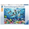 Image de Ravensburger - Puzzle Adulte - Puzzle 500 p - Dauphins sur Le récif de Corail - 14710