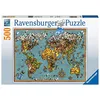 Image de Ravensburger - Puzzle Adulte - Puzzle 500 p - Mappemonde de Papillons - 15043