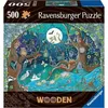 Image de Puzzle en bois Forêt fantastique 500 pièces robustes et naturelles dont 40 figurines en bois (whimsies) Qualité premium - Pour enfa