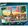 Image de Ravensburger   CreArt format 80x50cm   Triptyque   Paysage des Cinque Terre Italie   Loisir créatif   Peinture par numéros adulte - Activité détente et créative   Dès 12 ans   23529