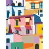 Image de Ravensburger   CreArt Toiles 30x40 cm   Adulte   Peinture par numéros   Colorful Houses   Loisir créatif   25527