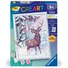 Image de CreArt Kids 18x24cm Cerf romantique Kit de peinture par numéros Numéro dArt Dès 9 ans 25831 Ravensburger