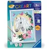 Image de CreArt Kids 18x24cm Licorne fleurie dès 9 ans Kit de peinture par numéros Numéro dArt 25834 Ravensburger