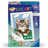 Image de Ravensburger - CreArt Kids 8x12 cm - Numéro d'art - Chaton Brun - Kit de Peinture par numéros - Dès 9 Ans - 25997