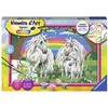 Image de Ravensburger   Numéro d’Art Grand Format   Au Pays des Licornes   Loisir créatif   Kit de Peinture par numéros   Activité détente et créative   Dès 9 Ans   28918   Version française
