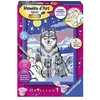 Image de Ravensburger   Numéro d’Art Format 13x18cm   Famille de Loups   Loisir créatif   Kit de Peinture par numéros   avec pièces de Bijoux   Activité créative   Dès 9 Ans   29667   Version française