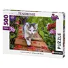Image de Nathan - Puzzle 500 pièces - Chaton au Jardin - Adultes et Enfants dès 12 Ans - Puzzle de qualité supérieure - Encastrement Parfait - Collection Tendresse - 87185
