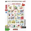 Image de Nathan - Puzzle 1000 pièces - L'abécédaire de Babar - Adultes et Enfants dès 12 Ans - Puzzle de qualité supérieure - Encastrement Parfait - Collection Mes Héros - 87364