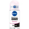 Image de NIVEA Black & White Invisible Original Roll-on 6 x 50 ml Déodorant Femme Efficace 72h Déodorant Roll on Anti-transpirant pour Odeurs, Sueur, Résidus, Irritations et Taches sur Tissus Clair et Foncé