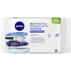 Image de NIVEA Lingettes démaquillantes Fraîcheur Peaux Normales 100% fibres végétales (1 x 20 pcs), démaquillant visage, yeux & lèvres, lingettes nettoyantes au lotus sacré