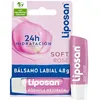 Image de Liposan Soft Rosé (1 x 4,8 g), Baume à lèvres rose, cacao pour une brillance douce et éclatante, baume hydratant pour des lèvres soyeuses et hydratées
