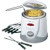 Image de Clatronic Ffr 2916 Friteuse et Fondue Parois Froides Thermostat Variable 2 Indicateurs Lumineux de Control Protection Anti Surchauffe Capacité 1 Litre Blanc