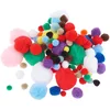 Image de Rayher Pompons décoration, p. loisirs créatifs, 100 pces. 10-45mm ø coloré, 7657449