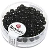 Image de Rayher Renaissance Lot de 85 Perles de Cire en Verre Noir 4 mm