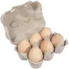 Image de Rayher Lot d’oeufs de Pâque en bois massif, naturel, 6pces., 6x4cm, avec carton, à personnaliser, décorations, Pâque, enfants-39587000
