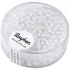Image de Rayher 14312102 rocailles Arctique, Weber gelüstert, 2,6 mm à , boîte 17 g, weiß