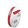 Image de Rayher 5540618 Ruban de satin à pois, 9,5 mm, SB Rouleau de 10 m, rouge