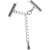 Image de Rayher Fermoir mousqueton av embouts tubes création bijoux 20mm platine, 2223521