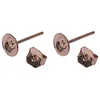 Image de Boucles d'oreille av. platine, 6mm ø, or rose, 4 p