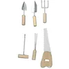 Image de Set outils miniatures - Scie, rateau, truelle - 6 pcs