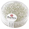 Image de Rayher Hobby 1406422, Perles, 2 mm de diamètre, avec intérieur en Argent, Boite de 17 g, Large