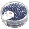 Image de Rayher 1405508 rocailles, 2,6 mm à Boîte à  , avec reflets argentés, 16 G, h. Bleu