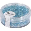 Image de Rayher 1406107 Perles de rocaille 2 mm Ã Weber, Transparentes lustrées, boîte de 17 g, Turquoise