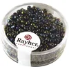 Image de Rayher 1405901 rocailles, 2,6 mm ø, opaque gelüstert, boîte 17 g, noir