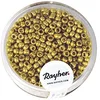 Image de Rayher 1406806 rocailles, 2,6 mm ø Nacre, boîte 17 g, doré, pas Wa, Or