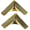 Image de Rayher 8913506 Coins métalliques pour bucheinbäNDE, 14 x 14 mm, sous blister. Lot de 4