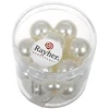 Image de Rayher Lot de perles de cire en verre Renaissance, blanc, 21 pces, ronde Ø 12mm, arts créatifs, décorations, bijoux -14404102