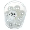 Image de Rayher - Perles en verre "Renaissance", 12 mm ø, blanc neige, boîte 21 pces