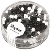 Image de RAYHER HOBBY 14158000 rocailles Mix, 2,6 mm Ã ¸, boîte 17 g Noir/Weiãÿ