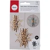 Image de Rayher Décoration 3D « Flocon de Neige » en Bois, 6 pces, FSC Mix Credit, 9cm ø, pour 2 suspensions, décorations, Hiver, Noël-46668505