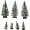 Image de Rayher Sapin enneigé artificiel déco, 5cm x4pcs/10cm x3pcs vert sapin, 66075444