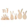 Image de Rayher Motif bois Lapin de Pâques&Amis 8 pcs 4-8,8cm FSCMixCred nature, 64666505