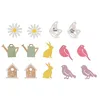 Image de Rayher Embellissements «Eté» en bois, multicolore, 14 pces., FSC Mix Credit, 2,2-4cm, autocollant, décoration, table, cartes, scrapbooking, été, printemps-46732999