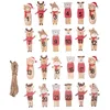 Image de Rayher Chiffres de l'Avent 1-24 Xmas Animaux Pince+Fil FSC100% 5-5,3cm, 46772000