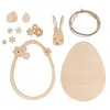 Image de Rayher Kit de construction en bois pour ornements « uf de Pâque», naturel, 11 pces., FSC Mix Credit, 2 ornements, 9x12cm, à suspendre, décorations, Pâque-46726505