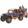 Image de Commandant de Dinosaures - Dickie - 1 Jeep Wrangler avec remorque + 1 figurine articulée + 2 dinosaures