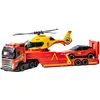 Image de Dickie Toys UME 203717005SI5 Camion de Sauvetage 40 cm, Camion de Jeu, lumière et Son, remorque, Rampe de Lancement, hélicoptère UME et Voiture, Jouet pour Enfants à partir de 3 Ans